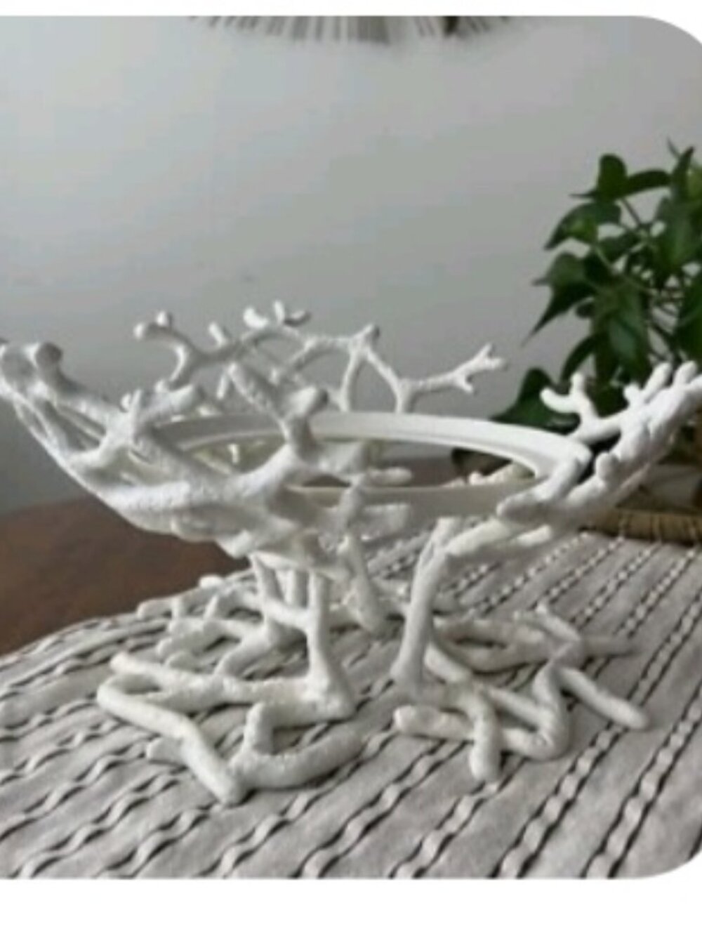 Pottery Barn Faux White Coral Bowl